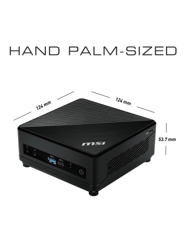 MSI Cubi 936-B18311-225 barebone per PC stazione di lavoro PC con dimensioni 0,69 l Nero BGA 1528 i3-10110U 2,1 GHz