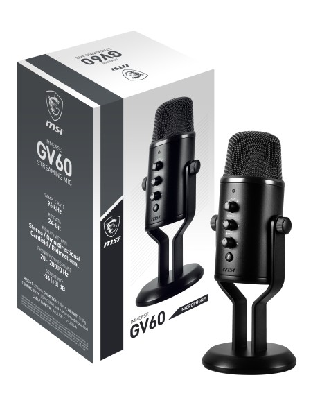 MSI PER IMMERSE GV60 STREAMING MIC Nero Microfono per console di gioco