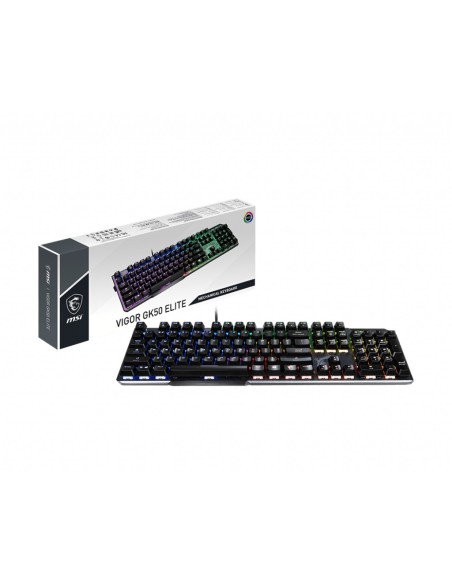 MSI Vigor GK50 Elite Box White tastiera USB QWERTY Italiano Nero, Metallico
