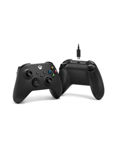 Microsoft Xbox Wireless Controller + USB-C Cable Nero Gamepad Analogico Digitale PC, Xbox One, Xbox One S, Xbox One X, Xbox