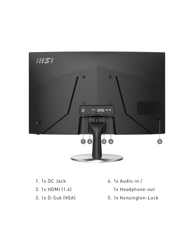 MSI Pro MP242C 60,5 cm (23.8") 1920 x 1080 Pixel Full HD LED Nero