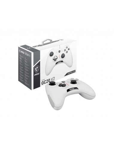 MSI Force GC20 V2 Bianco USB 2.0 Gamepad Analogico Digitale Android, PC