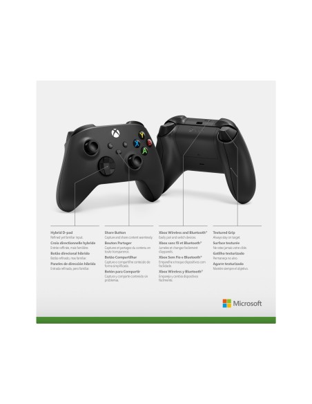 Microsoft Xbox Wireless Controller Black Nero Bluetooth USB Gamepad Analogico Digitale Xbox One, Xbox One S, Xbox One X