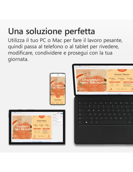 Microsoft 365 Family - Fino a 6 persone - Per PC Mac tablet cellulari - Abbonamento di 12 mesi