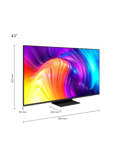 Philips AMBILIGHT tv the one 43" Android TV UHD 4K 43PUS8887, Processore P5, HDR10+ e Dolby Vision, Ready for Gaming 120Hz,