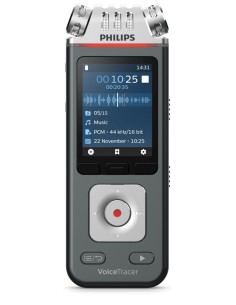 Philips Voice Tracer DVT7110 00 dittafono Flash card Antracite, Cromo