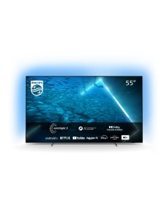 Philips OLED AMBILIGHT tv 55" Android TV UHD 4K 55OLED707, Processore P5 AI, HDR10+ e Dolby Vision, Ready for Gaming 120Hz,