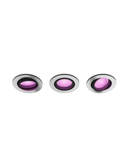 Philips Hue White and Color ambiance Centura Faretto Smart ad incasso rotondo Alluminio 3 pack
