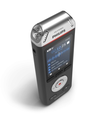 Philips Voice Tracer DVT2110 00 dittafono Flash card Nero, Cromo