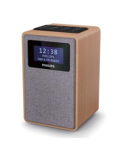 Philips TAR5005 10 radio Orologio Digitale Grigio, Legno 2