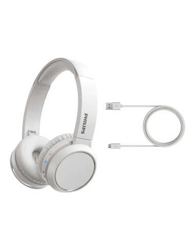 Philips 4000 series TAH4205WT 00 cuffia e auricolare Wireless A Padiglione Musica e Chiamate USB tipo-C Bluetooth Bianco
