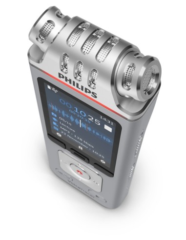 Philips Voice Tracer DVT4110 00 dittafono Flash card Cromo, Argento