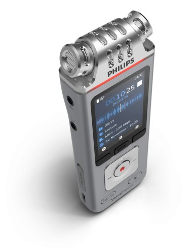 Philips Voice Tracer DVT4110 00 dittafono Flash card Cromo, Argento