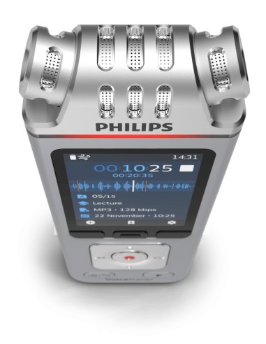 Philips Voice Tracer DVT4110 00 dittafono Flash card Cromo, Argento