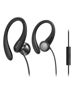 Philips TAA1105BK 00 Cuffie con Filo per Fitness e Sport, Microfono, IPX2 Resistenti al Sudore, Supporti per l'orecchio
