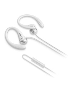 Philips TAA1105WT 00 Cuffie con Filo per Fitness e Sport, Microfono, IPX2 Resistenti al Sudore, Supporti per l'orecchio 2