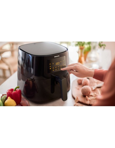 Philips Essential Airfryer XL HD9270 96 da 6,2 l e 1,2 kg con tecnologia Rapid Air + Accessorio cottura doppio livello