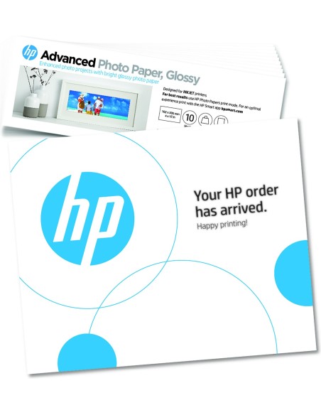 HP Confezione da 10 fogli di carta fotografica Advanced, lucida, 250 g m², 4 x 12'' (101 x 305 mm)