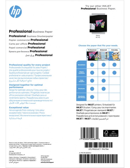 HP Professional Business Paper, Matte, 180 g m2, A4 (210 x 297 mm), 150 sheets