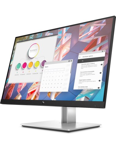 HP E24 G4 60,5 cm (23.8") 1920 x 1080 Pixel Full HD LED Nero, Argento