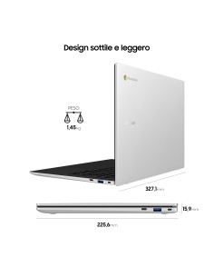 Samsung Galaxy Chromebook Go N4500 35,6 cm (14") HD Intel® Celeron® N 4 GB LPDDR4x-SDRAM 64 GB eMMC Wi-Fi 6 (802.11ax) ChromeOS 2
