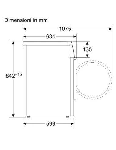 Bosch Serie 4 WTH85V08IT asciugatrice Libera installazione Caricamento frontale 8 kg A++ Bianco