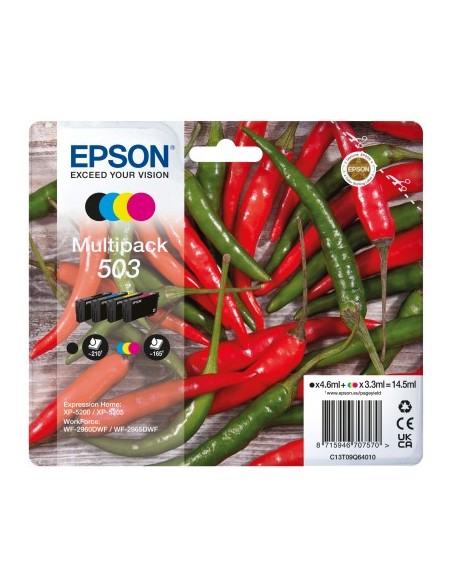 Epson 503 cartuccia d'inchiostro 4 pz Originale Resa standard Nero, Ciano, Magenta, Giallo