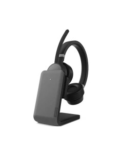 Lenovo Go Wireless ANC Auricolare Con cavo e senza cavo A Padiglione Ufficio USB tipo-C Bluetooth Base di ricarica Nero