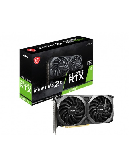 MSI RTX 3060 TI VENTUS 2X 8G OC V1 LHR scheda video NVIDIA GeForce RTX 3060 Ti 8 GB GDDR6
