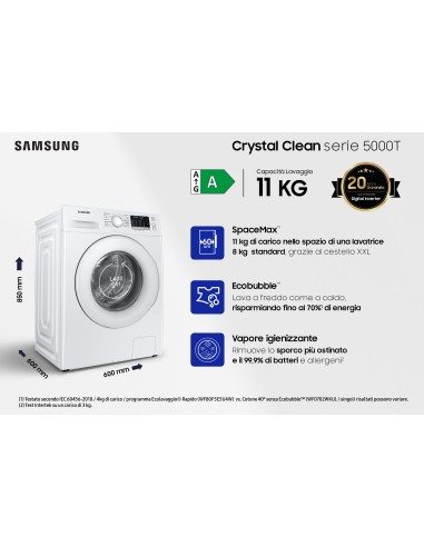 Samsung Lavatrice Crystal Clean 11 kg WW11BGA046TTET
