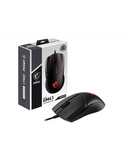 MSI Clutch GM41 Lightweight V2 mouse Ambidestro USB tipo A Ottico 16000 DPI