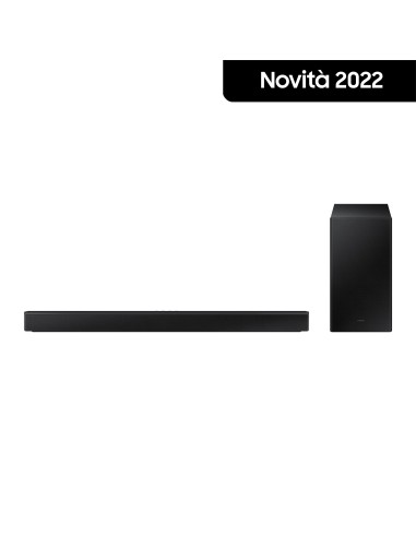 Samsung Soundbar HW-B450 ZF con subwoofer 2.1 canali 300W 2022, bassi profondi, effetto surround, suone ottimizzato, unico