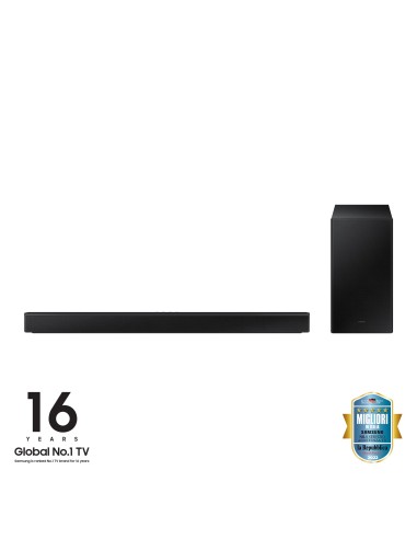 Samsung Soundbar HW-B450 ZF con subwoofer 2.1 canali 300W 2022, bassi profondi, effetto surround, suone ottimizzato, unico