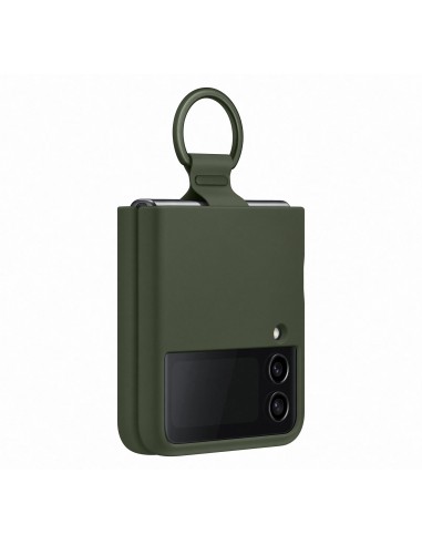 Samsung Silicone Cover with Ring per Galaxy Z Flip4 Khaki