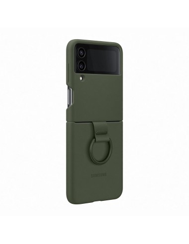 Samsung Silicone Cover with Ring per Galaxy Z Flip4 Khaki