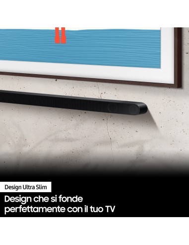 Samsung Soundbar HW-S800B ZF con subwoofer 3.1.2 canali 330W 2022, audio 3D, effetto cinema surround, gaming mode, design ultra