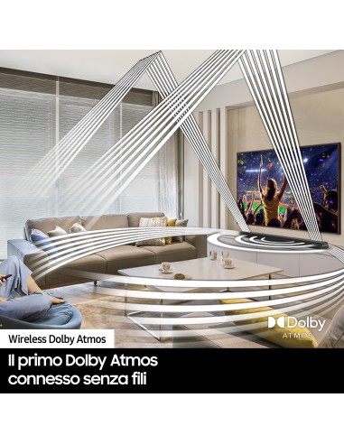 Samsung Soundbar HW-S800B ZF con subwoofer 3.1.2 canali 330W 2022, audio 3D, effetto cinema surround, gaming mode, design ultra