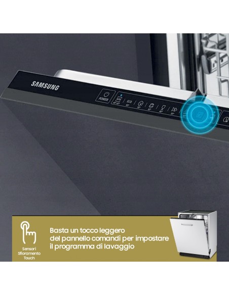 Samsung DW60M6040BB A scomparsa totale 13 coperti E