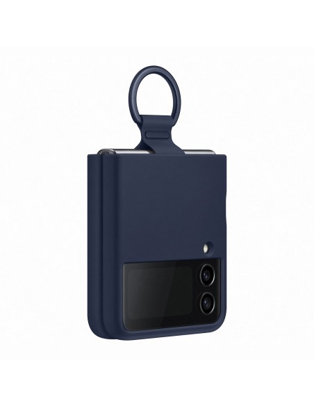 Samsung Silicone Cover with Ring per Galaxy Z Flip4, Navy