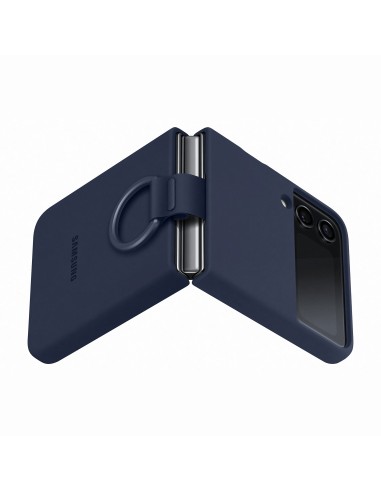 Samsung Silicone Cover with Ring per Galaxy Z Flip4, Navy