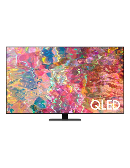 Samsung Series 8 TV QLED 4K 55” QE55Q80B Smart TV Wi-Fi Carbon Silver 2022, Processore Quantum 4K, Quantum HDR, Contrasti