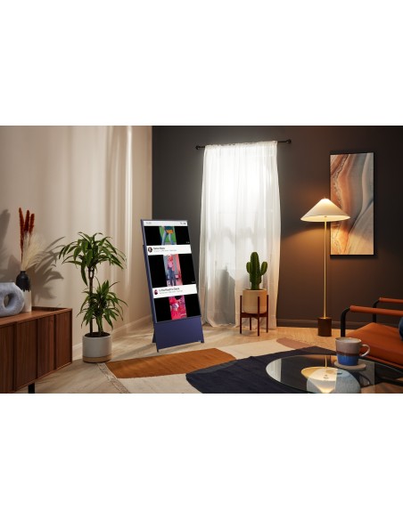 Samsung TV The Sero 4K 43" 43LS05B Smart TV Wi-Fi 2022 Navy Blue 2022, Schermo rotante, Suono potente, Processore Quantum 4K,