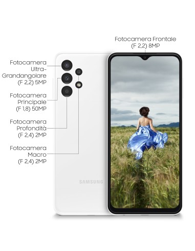 Samsung Galaxy A13 16,8 cm (6.6") Doppia SIM Android 12 4G USB tipo-C 4 GB 128 GB 5000 mAh Bianco