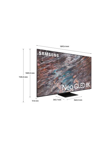 Samsung Series 8 TV Neo QLED 8K 85” QE85QN800A Smart TV Wi-Fi Stainless Steel 2021