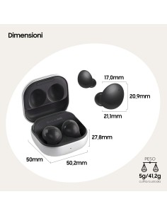 Samsung Galaxy Buds2 Auricolari Bluetooth Graphite Batteria 472 mAh 2