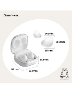 Samsung Galaxy Buds2 Auricolari Bluetooth White Batteria 472 mAh 2