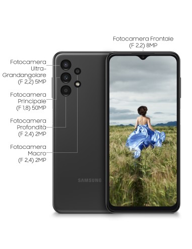 Samsung Galaxy A13 16,8 cm (6.6") Doppia SIM Android 12 4G USB tipo-C 4 GB 64 GB 5000 mAh Nero
