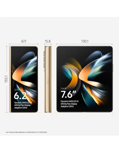 Samsung Galaxy Z Fold4 256GB Beige RAM 12GB Display 6,2" 7,6" Dynamic AMOLED 2X