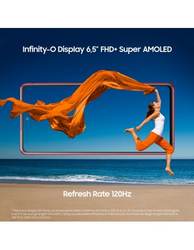 Samsung Galaxy S20 FE 4G, Processore Snapdragon 865, Display 6.5" Super AMOLED, 3 fotocamere posteriori, 128 GB Espandibili,