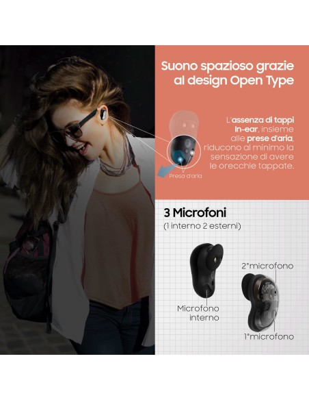 Samsung Galaxy Buds Live, Mystic Black Auricolare True Wireless Stereo (TWS) In-ear Musica e Chiamate Bluetooth Nero
